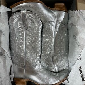 Old Gringo Silver Metallic Cowboy Boots